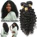 Benehair Malaysian Virgin Human Hair Extensions 1 Bundle 100g Deep Wave Hair Weave Weft Black Women 18 inch 8A