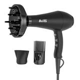 Berta 1875W Professional Hair Dryer With Negative Ions Far Infrared Heat Professional Attachments Removable Filter ALCI Safety Plug and Hanging Loop (BERTA-104AU)