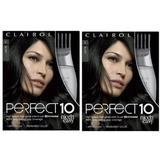Clairol Perfect 10 By Nice N Easy Hair Color Kit (Pack of 2) 002Black Hair Color Includes Comb Applicator Lasts Up To 60 Days