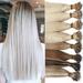 Benehair Human Hair Extensions Nano Ring I Tip Remy Hair Loop in Microlink Full Head Women Seamless Blonde 100g