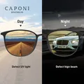 CAPONI – lunettes de soleil photochromiques pour hommes verres caméléon jaunes Vision de jour et