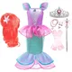 Déguisement de petite sirène Cosplay pour filles robe de princesse d'été pour Halloween carnaval