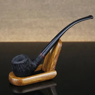 Pipe à fumer noire classique tuyau en bois de bruyère avec filtre de 3mm Pipe à tabac faite à la
