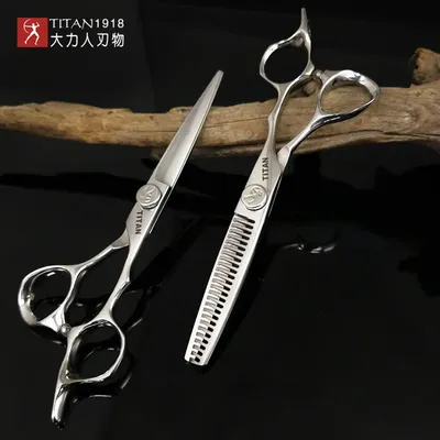 OUS AN-Ensemble de ciseaux à effiler pour salon de coiffure professionnel outils de coupe de