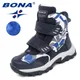 BONA – bottines à bout rond pour enfants chaussures d'hiver à crochet et boucle pour garçons et
