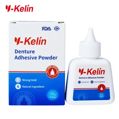 Y-kelin – poudre adhésive pour prothèse dentaire 25g colle à moteur