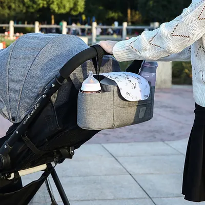 Porte-gobelet pour poussette de bébé sac de voiture pour bébé sac à roulettes grande capacité