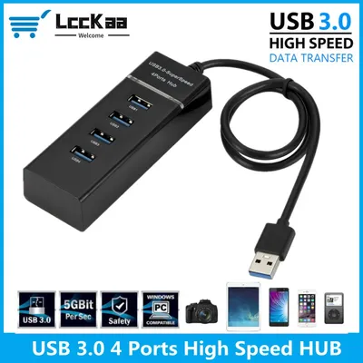 Lckaa – Hub USB 3.0 Multi USB 3.0 répartiteur 3 adaptateur USB 4 ports Hub USB 3.0 pour PC