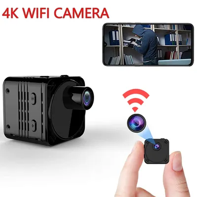 Mini caméra IP WiFi 4K HD 1080P petit caméscope intelligent sans fil détection de mouvement Vlog