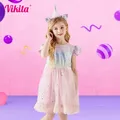 VIKITA – robe de princesse pour filles vêtements d'été sans manches décontractés