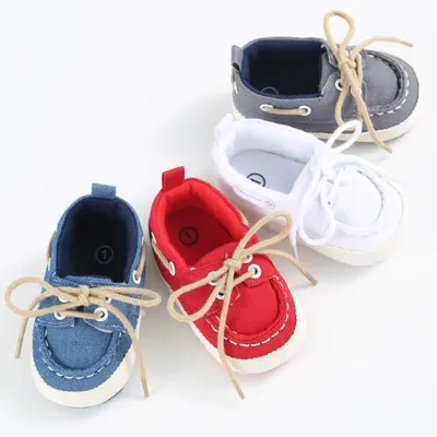 Chaussures coordonnantes à semelle souple pour bébé souliers pour enfant nouveau-né garçon