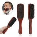 Brosse à barbe en poils de sanglier naturels pour hommes livres de poils du visage outils de