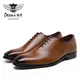 DESAI-Chaussures Oxford à lacets pour hommes chaussures d'affaires formelles cuir Full Mars