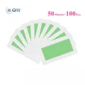 Papier d'épilation vert double face 50 feuilles 100 pièces bandes d'avertissement contre le