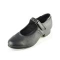 Sansha Black Leather Strap Tap Dance Shoes Girls 11Kids-9Youth