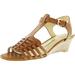 Isaac Mizrahi Live! Women's Kylee Wedge Sandals (Cognac, 12 M US)