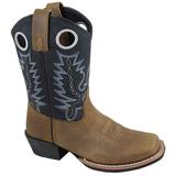 Smoky Mountain Kid's Mesa Brown Distressed/Black Square Toe Western Boots 3243