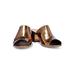 Schutz Women's Aylane Bronze Metalic Leather Block-Heel Slip-On Open-Toe Sandals (5.5)