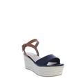 Bamboo Motion-01 Espadrille Platform Sandal in Black