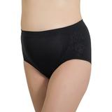 Bellissima Women's Maternity Briefs Lace Pattern Light Support Pregnancy Panty (Black, M/L)