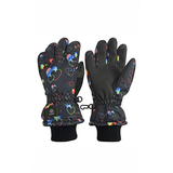 N'Ice Caps Girls Waterproof Snowproof Windproof Insulated Fashion Artwork Printed Winter Gloves