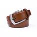 Belts For Men, Premium Genuine Leather 1.5 Wide Classic Dress Belt - Cognac