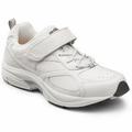 Dr. Comfort Winner Men's Athletic Shoe: 14 Wide (E/2E) White Elastic Lace w/Strap