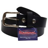 New Marshal Casual Belt 1.5" Wide Top Grain Genuine Leather Silver Buckle