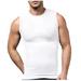 Body Shaper Slim Vest Abdomen Muscle Tank Bodyshaper Slimming Undershirt For Men -White/Medium