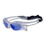 Gargoyles Gamer Sunglasses w/ White Frame, Green w/Blue Mirror Lens GAR10700067