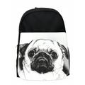 School Bag Dog Pug Black & White Kids Pre-School Backpack