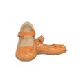 L'Amour Girls Gold Bloom Leather Lining Gum Sole Mary Jane Shoes