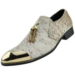 Amali Mens Casual Designer Smoking Slip on Slipper Velvet Loafer Shoes Taupe Size 12