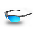 ICICLES CI-002 Cylinder Blue Mirror Lens Sunglasses with Carbon Fiber Frame