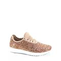 Remy-18k Youth Girl's fashion Flat Lace Up Light weight Glitter Sneaker Athletic Shoes