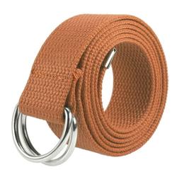 Gelante Canvas Web D Ring Belt Silver Buckle Military Style for men & women 1 or 3 pcsÂ 2052-Orange (L/XL)