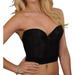 Women's Carnival 203 Satin Low Plunge Longline Bustier Bra