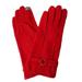 David & Young Womens Red Ring Wool Blend Stretch Fit Texting & Tech Gloves