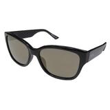 New Kenneth Cole 2754 Womens/Ladies Designer Full-Rim Mirrored Black 100% UV Protection Signature Emblem Hot Shades Frame Mirrored Gray Lenses 55-16-135 Sunglasses/Shades