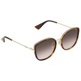 Gucci Havana Cat-Eye Ladies Sunglasses GG0606SK-003 56