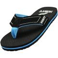 NORTY Boy's Flip Flop for The Beach, Pool, Everyday - Runs One Size Small 41432-12MUSLittleKid Black/Blue