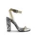 Cape Robbin Gen Women's Lucite Clear Strappy Block Chunky High Heel Open Peep Toe Sandal