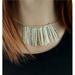 Nine West Faux Pearl & Crystal Beaded Fringe Choker Necklace Collar