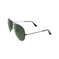 Ray-Ban Men's Polarized Aviator RB3025-002/58-62 Black Sunglasses