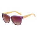 Piranha Women's "Durado" Crystal Purple Frame Bamboo Sunglasses with Purple Gradient Lens