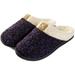 Women's Cozy Memory Foam Slippers Fuzzy Wool-Like Plush Fleece Lined House Shoes w/Indoor, Outdoor Anti-Skid Rubber Sole