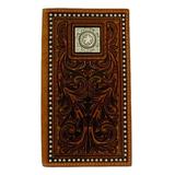 Nocona Belt N5410402 Square Star Rodeo Wallet, Medium Brown - One Size