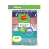 Hanes UltimateÂ® Girls' Cotton Stretch Hipsters 5-Pack