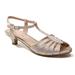 1.75 in. Heel-Dressy Kitten Heel Sandal, Champagne - Size 39