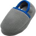 Norty Toddler Boy's Kids Fleece Memory Foam Slip On Indoor Slippers Shoe 40832-6MUSToddler Grey/Blue